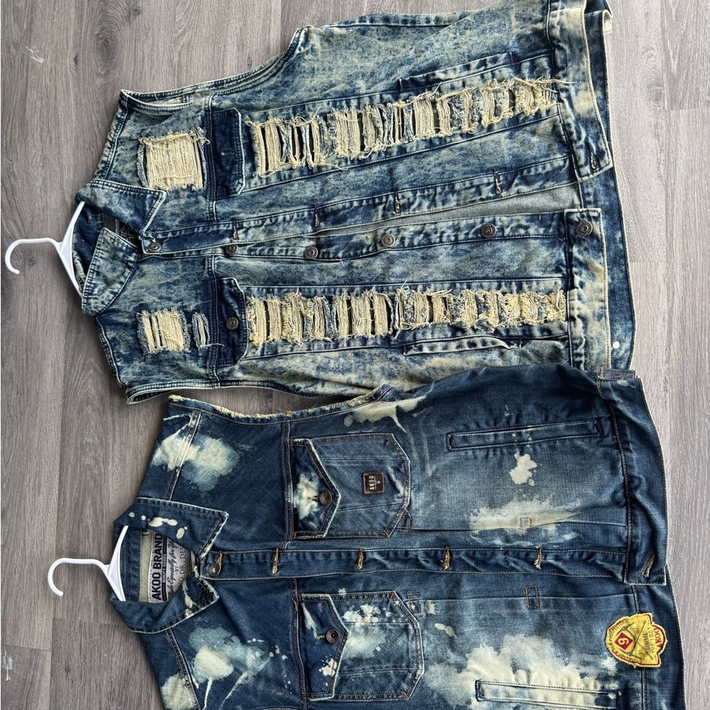 Akademiks Blue Distressed Jean Shorts